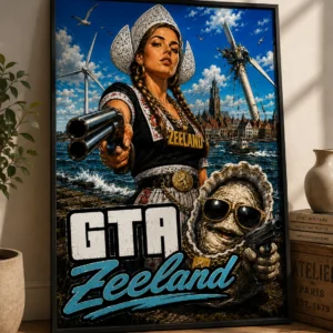 GTA Zeeland – Oester Editie | Premium Art Poster (30 x 40 cm)