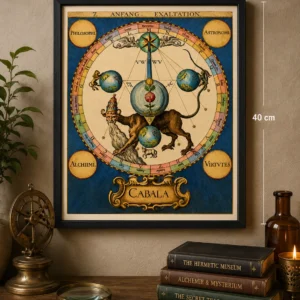 Historische Alchemistische Gravure | Vintage Esoterische Poster 