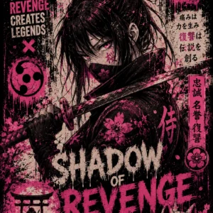 Shadow of Revenge – Samurai & Urban Art Poster | 50 × 70 cm