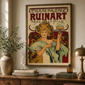 Champagne Ruinart – Art Nouveau Poster