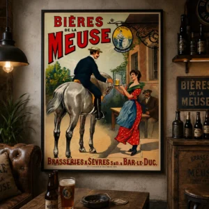 Bières de la Meuse – Vintage Franse Bierposter | 30 × 40 cm