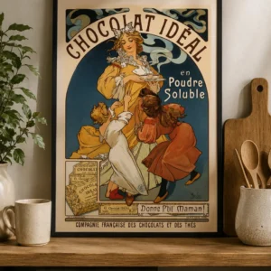 Chocolat Idéal – Alphonse Mucha Art Nouveau Poster | 30 × 40 cm
