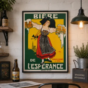 Bière de l'Espérance – Vintage Franse Bierposter | 30 × 40 cm