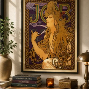 JOB – Alphonse Mucha Art Nouveau Poster