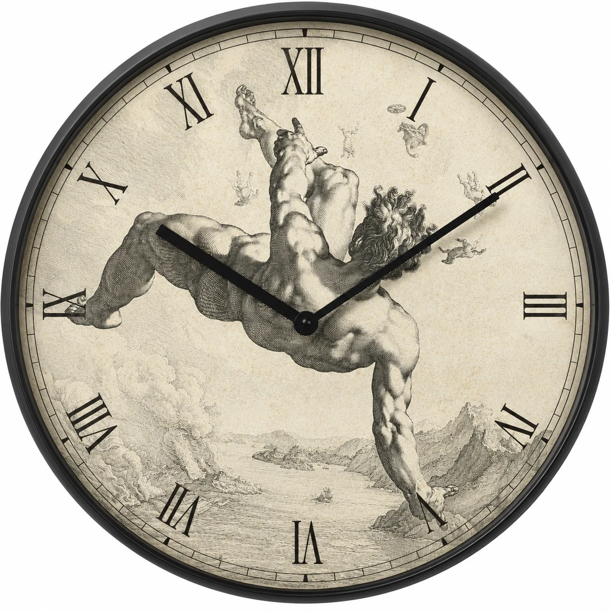 De Val van Phaëton – Klassieke Wandklok 20 cm - Afbeelding 3
