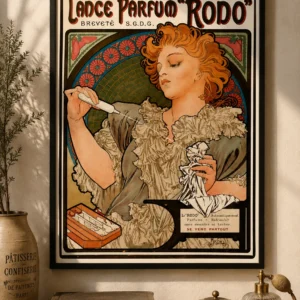 Lance Parfum "Rodo" – Alphonse Mucha | Vintage Art Nouveau Poster