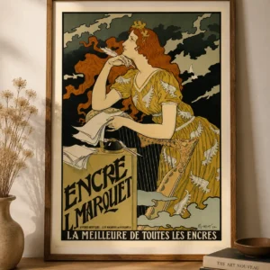 Encre L. Marquet – Eugène Grasset | Art Nouveau Poster