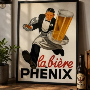 La Bière Phénix – Vintage Bierreclame Poster