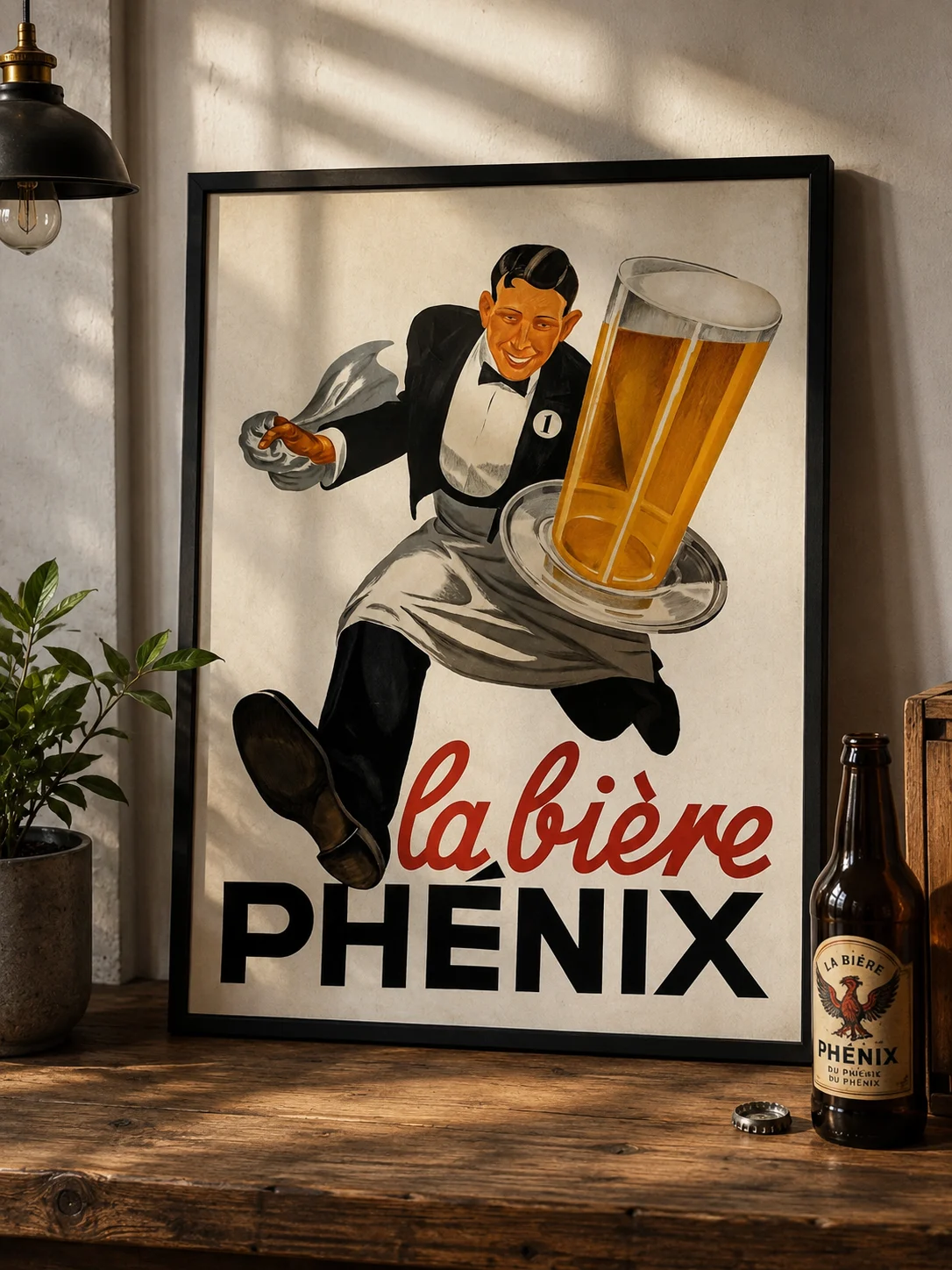 La Bière Phénix – Vintage Bierreclame Poster