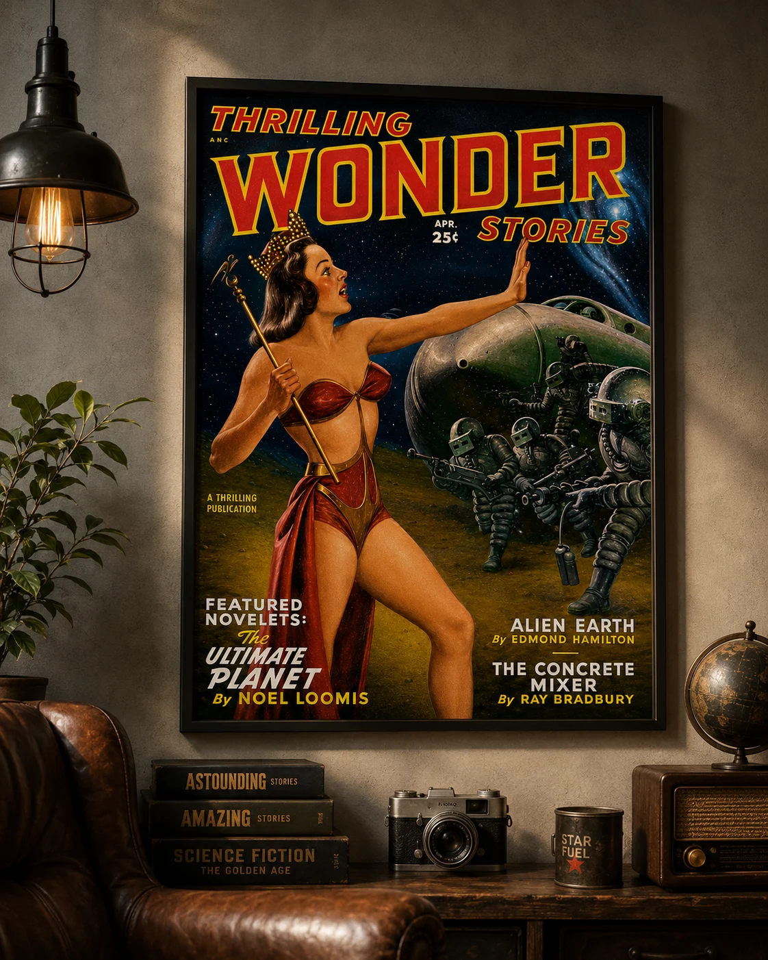 Thrilling Wonder Stories – The Ultimate Planet | Retro Science Fiction Poster