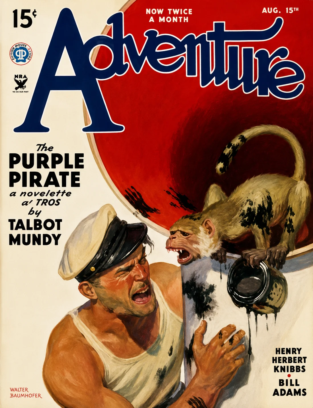 Adventure – The Purple Pirate Vintage Pulp Poster - Afbeelding 2