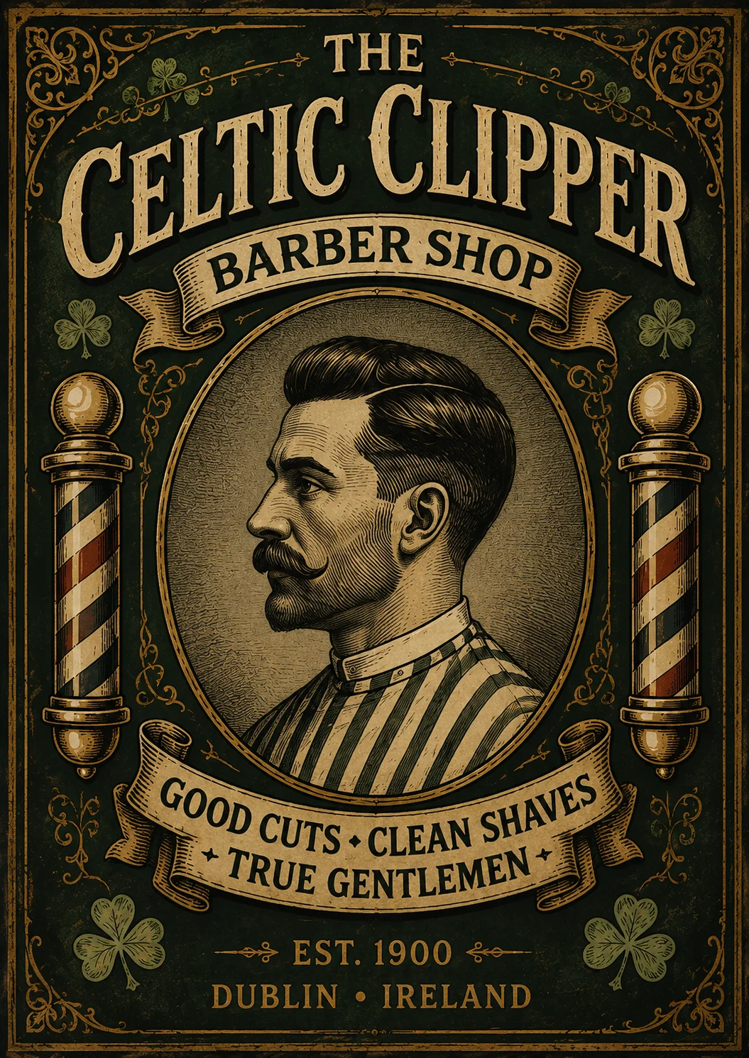 The Celtic Clipper Barber Shop poster - Afbeelding 2