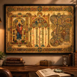 Book of Kells – Middeleeuwse Keltische Manuscript Poster