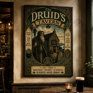 The Druid's Tavern – Vintage Irish Pub Poster