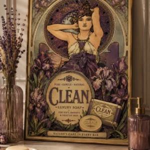 MaClean – Luxury Soap | Art Nouveau Poster