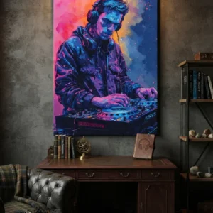 Neon Rhythm DJ- Canvas