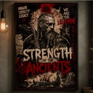 Strength of the Ancients – Viking Art Poster | 50 × 70 cm