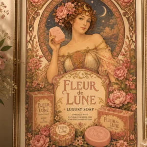 Fleur de Lune – Luxury Soap | Vintage Art Nouveau Poster