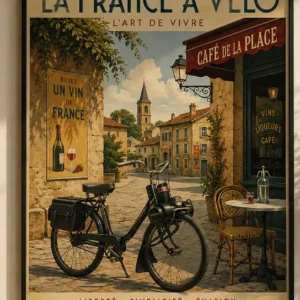 La France à Vélo – L’Art de Vivre | Vintage Franse Poster