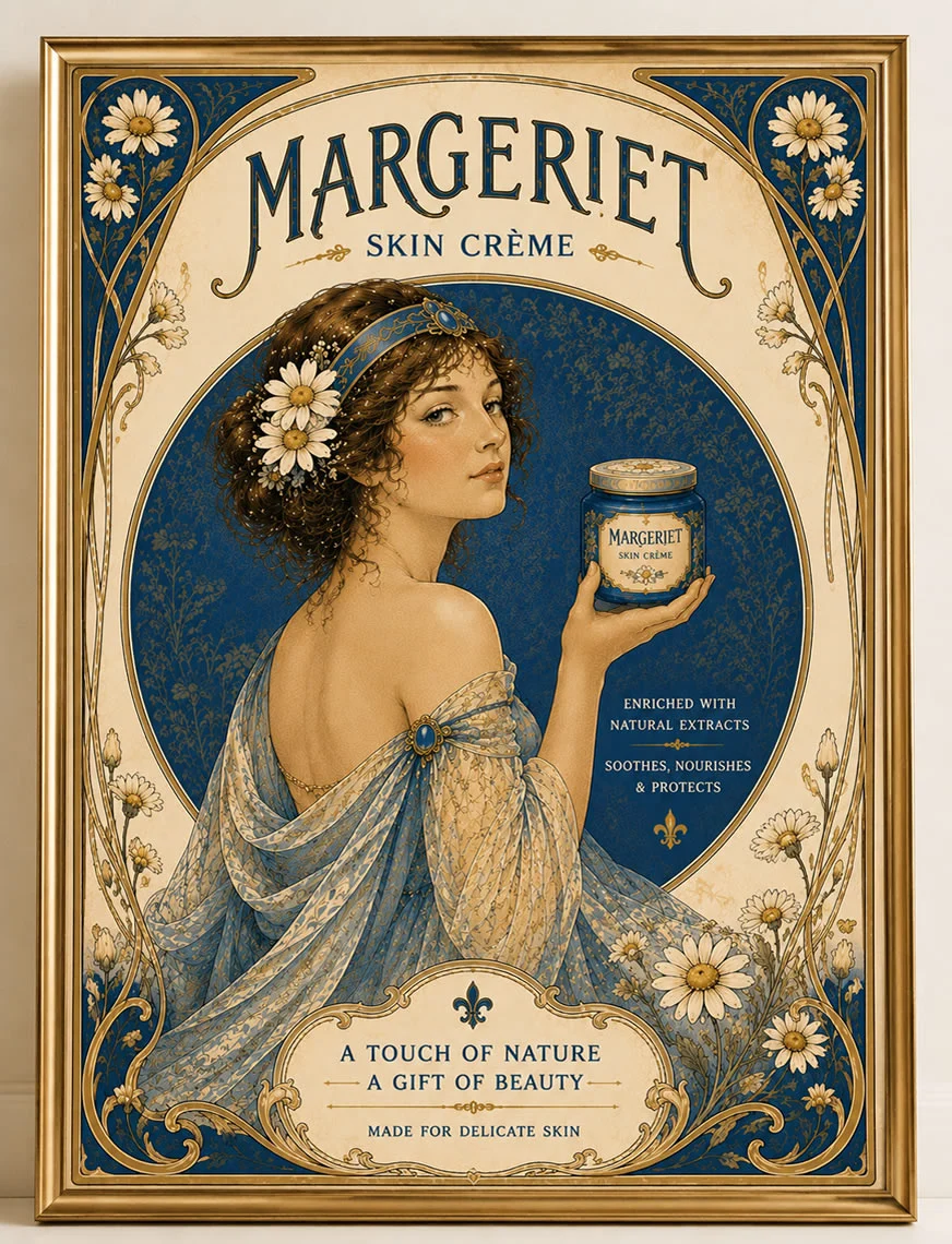 Margeriet – Skin Crème | Vintage Art Nouveau Poster