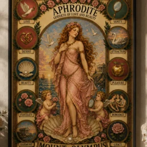 Mount Olympus - Aphrodite - Goddess of Love and Beauty - Poster