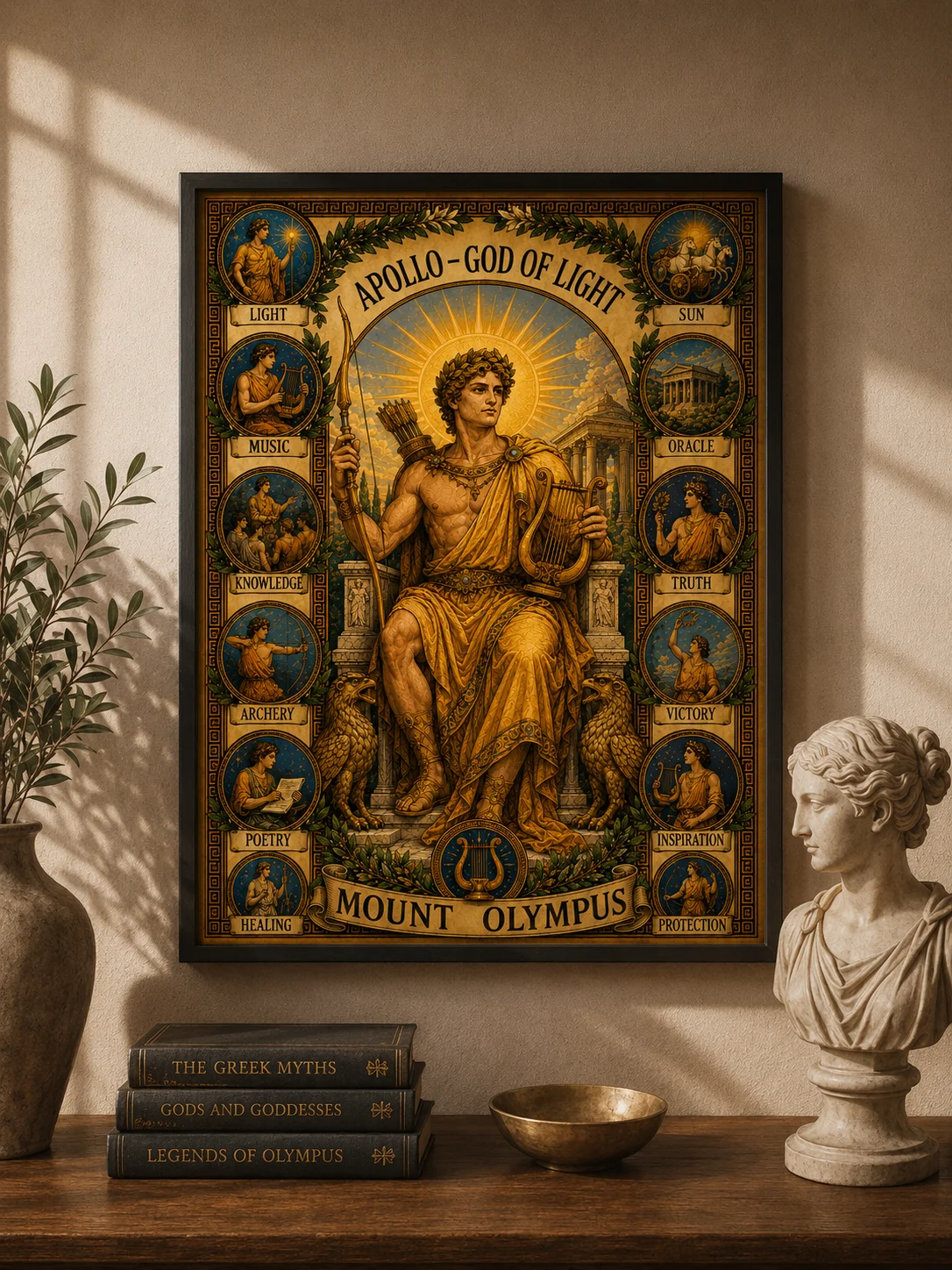 Mount Olympus - Apollo - God of Light - Poster - Afbeelding 3