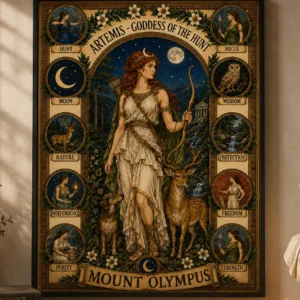 Mount Olympus - Artemis - Goddess of the Hunt - Poster