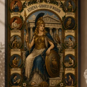 Mount Olympus - Athena - Goddess of Wisdom - Poster