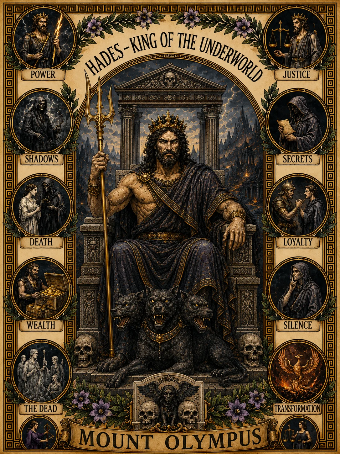 Mount Olympus - Hades - King of the Underworld - Poster - Afbeelding 2