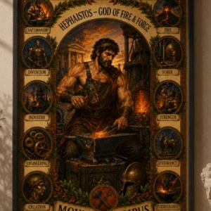 Mount Olympus - Hephaistos - God of Fire & Forge - Poster