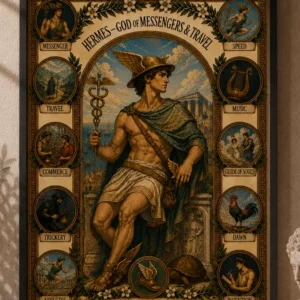 Mount Olympus - Hermes - God of Messengers & Travel - Poster