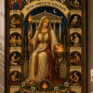 Mount Olympus - Hestia - Goddess of the Sacred Hearth - Poster