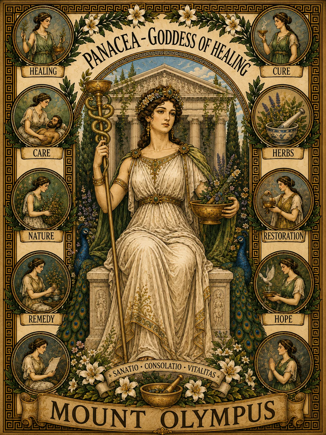 Mount Olympus - Panacea - Goddess of Healing - Poster - Afbeelding 3