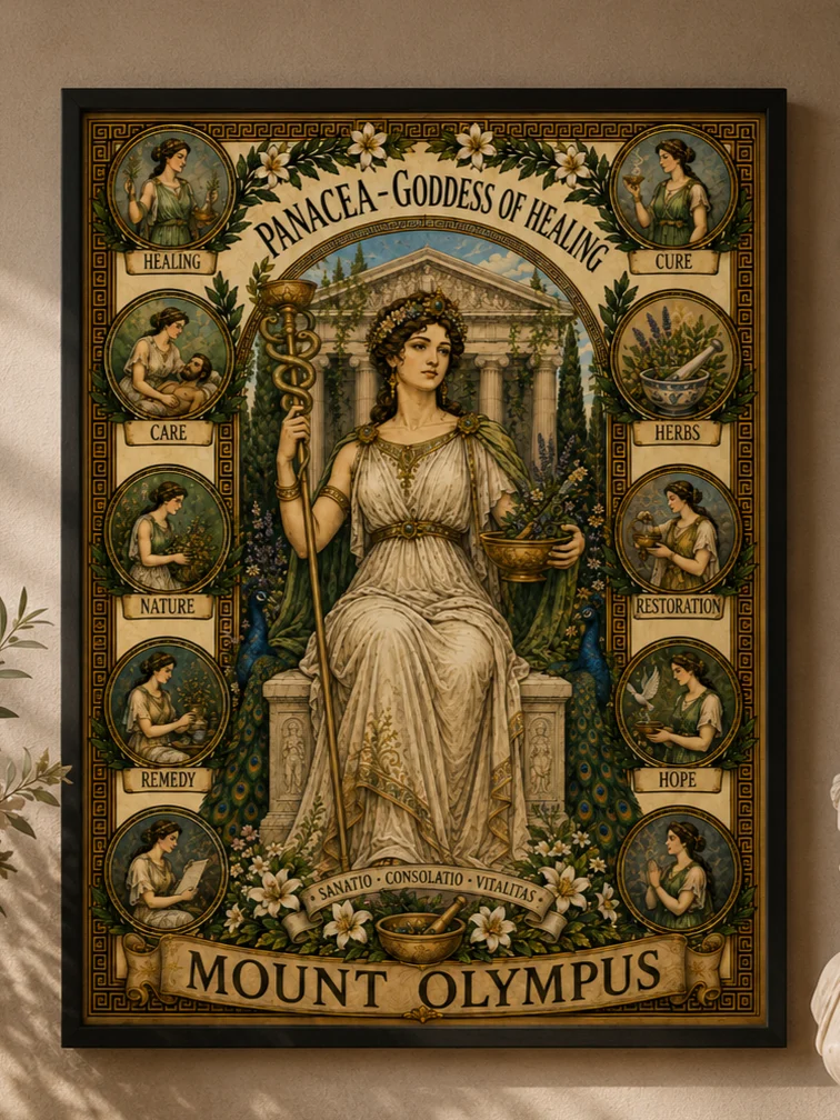 Mount Olympus - Panacea - Goddess of Healing - Poster