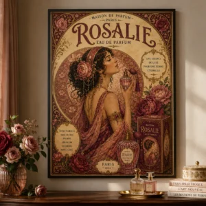Rosalie – Vintage French Perfume Art Poster