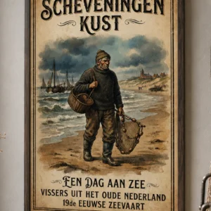 Scheveningen Kust - Een Dag aan Zee - Poster