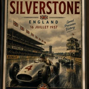 British Grand Prix Silverstone – Vintage Racing Poster