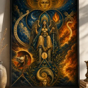 Gnostic Sophia – Divine Wisdom & Cosmic Creation – Esoterische Kunstposter