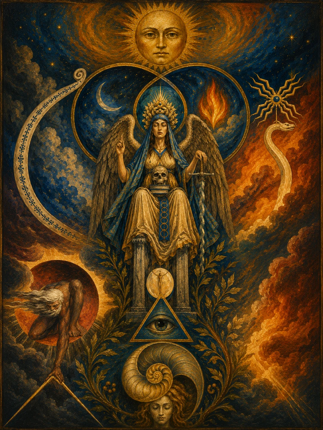 Gnostic Sophia – Divine Wisdom & Cosmic Creation – Esoterische Kunstposter - Afbeelding 2