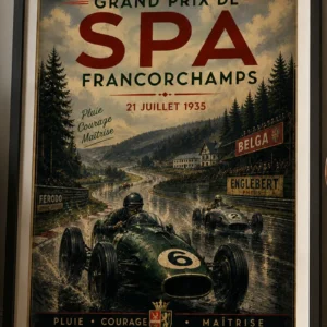 Grand Prix de Spa-Francorchamps – Vintage Racing Poster