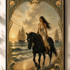 Golden Tide – Art Nouveau Poster