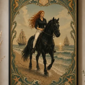 Sunset Ride – Art Nouveau Poster