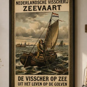 Nederlandsche Visscherij - Zeevaart - Poster