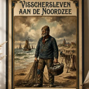Visschersleven aan de Noordzee - Scheveningen - Vintage Poster